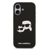 Karl Lagerfeld Liquid Silicone Double Heads MagSafe Zadní Kryt pro iPhone 17 Black