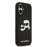 Karl Lagerfeld Liquid Silicone Double Heads MagSafe Zadní Kryt pro iPhone 17 Black