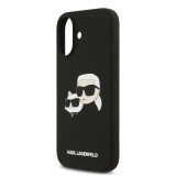 Karl Lagerfeld Liquid Silicone Double Heads MagSafe Zadní Kryt pro iPhone 17 Black