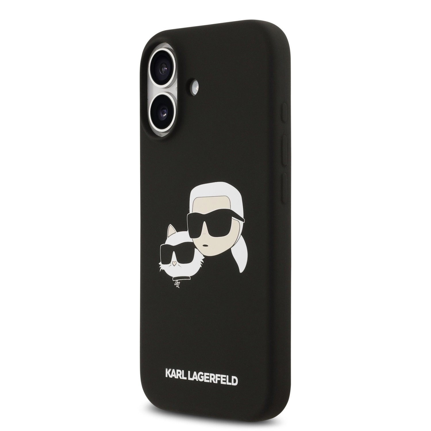 Karl Lagerfeld Liquid Silicone Double Heads MagSafe Zadní Kryt pro iPhone 17 Black