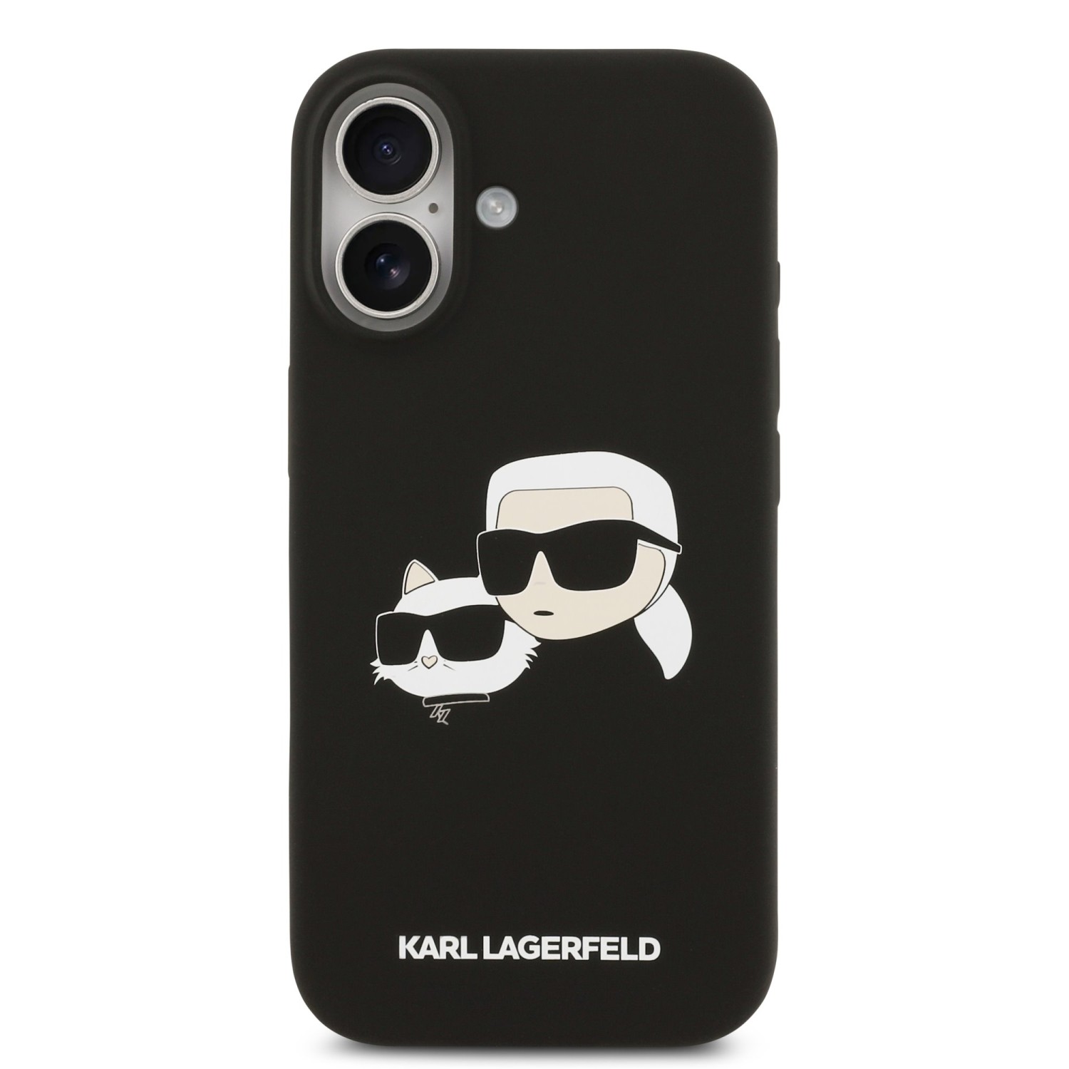 Karl Lagerfeld Liquid Silicone Double Heads MagSafe Zadní Kryt pro iPhone 17 Black