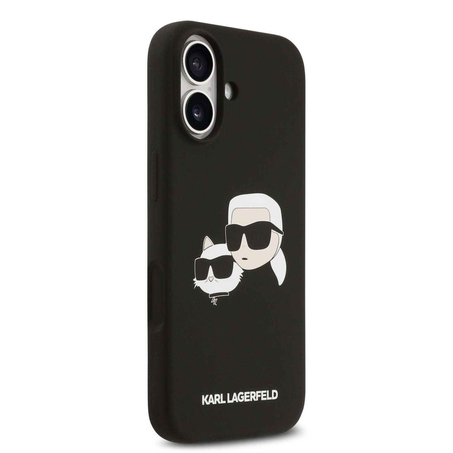 Karl Lagerfeld Liquid Silicone Double Heads MagSafe Zadní Kryt pro iPhone 17 Black