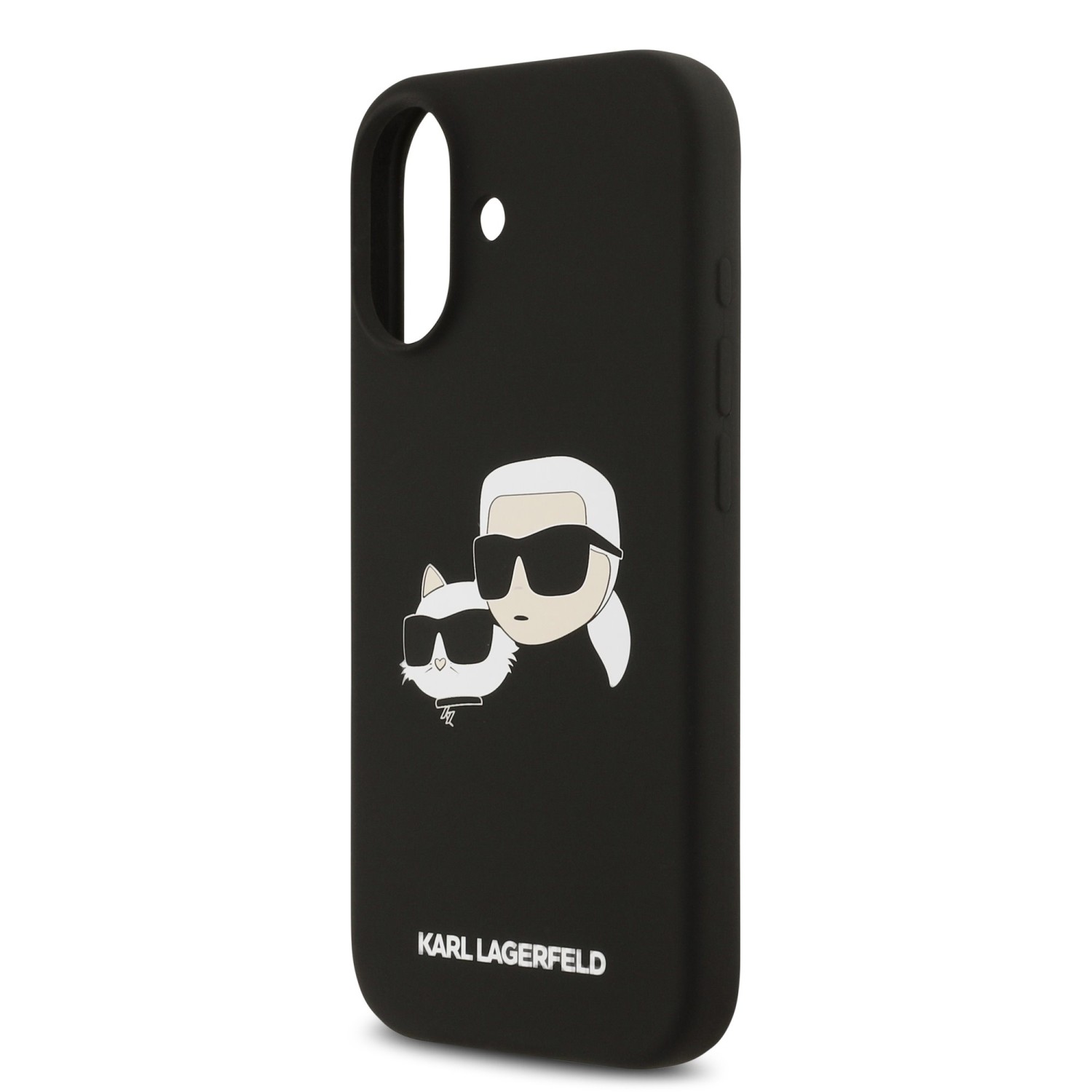 Karl Lagerfeld Liquid Silicone Double Heads MagSafe Zadní Kryt pro iPhone 17 Black