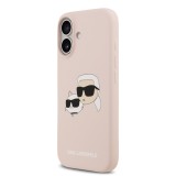 Karl Lagerfeld Liquid Silicone Double Heads MagSafe Zadní Kryt pro iPhone 17 Pink