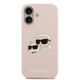 Karl Lagerfeld Liquid Silicone Double Heads MagSafe Zadní Kryt pro iPhone 17 Pink