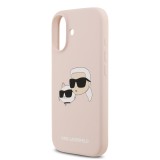 Karl Lagerfeld Liquid Silicone Double Heads MagSafe Zadní Kryt pro iPhone 17 Pink
