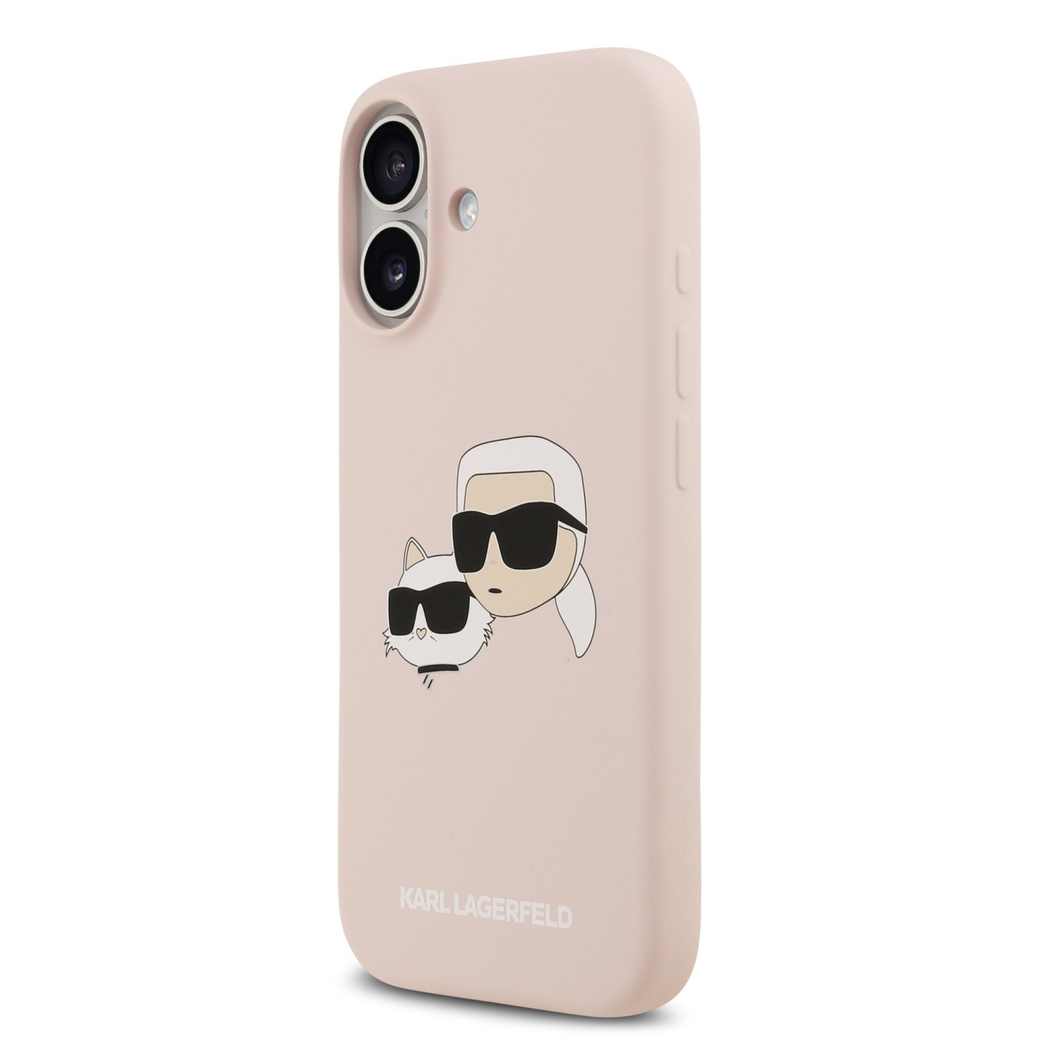 Karl Lagerfeld Liquid Silicone Double Heads MagSafe Zadní Kryt pro iPhone 17 Pink