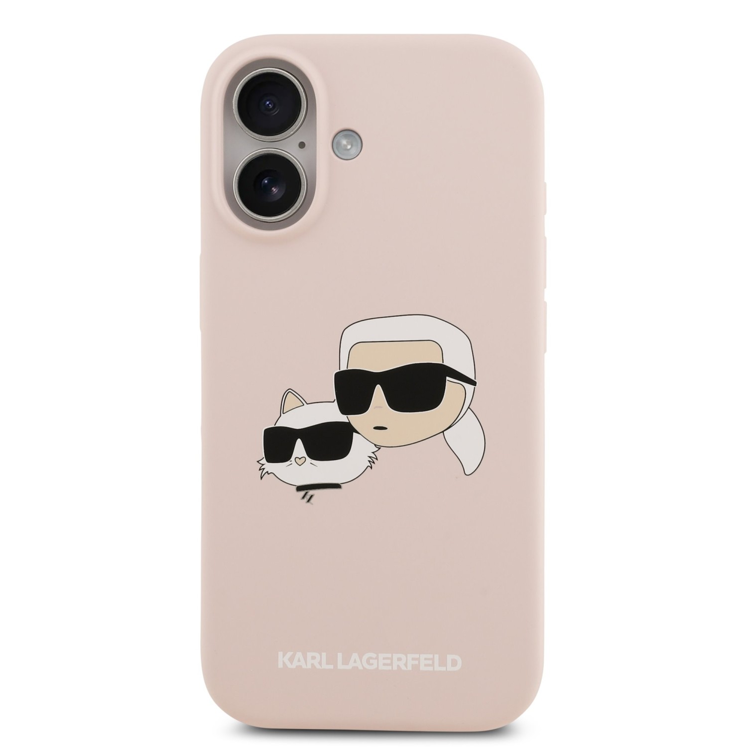 Karl Lagerfeld Liquid Silicone Double Heads MagSafe Zadní Kryt pro iPhone 17 Pink