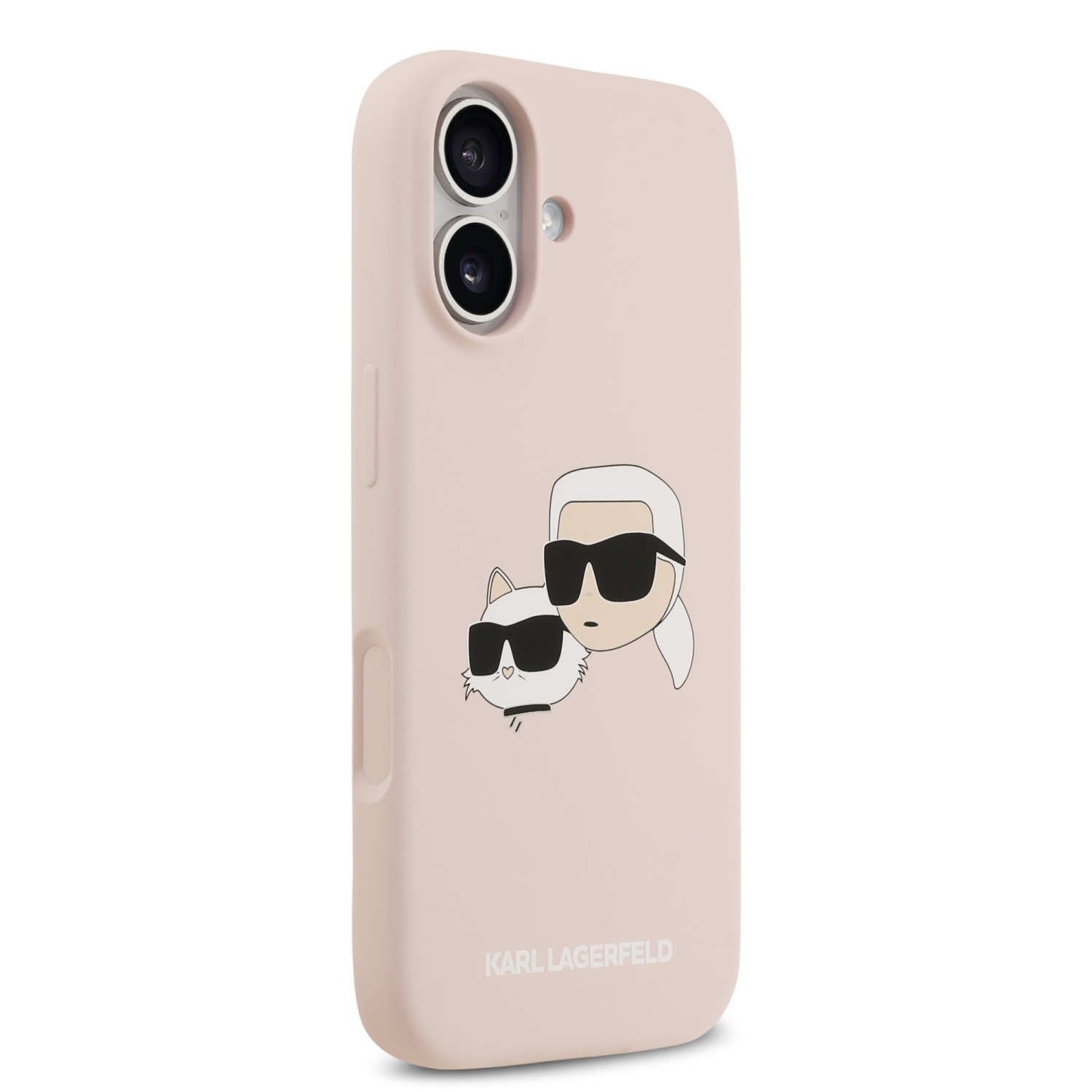 Karl Lagerfeld Liquid Silicone Double Heads MagSafe Zadní Kryt pro iPhone 17 Pink