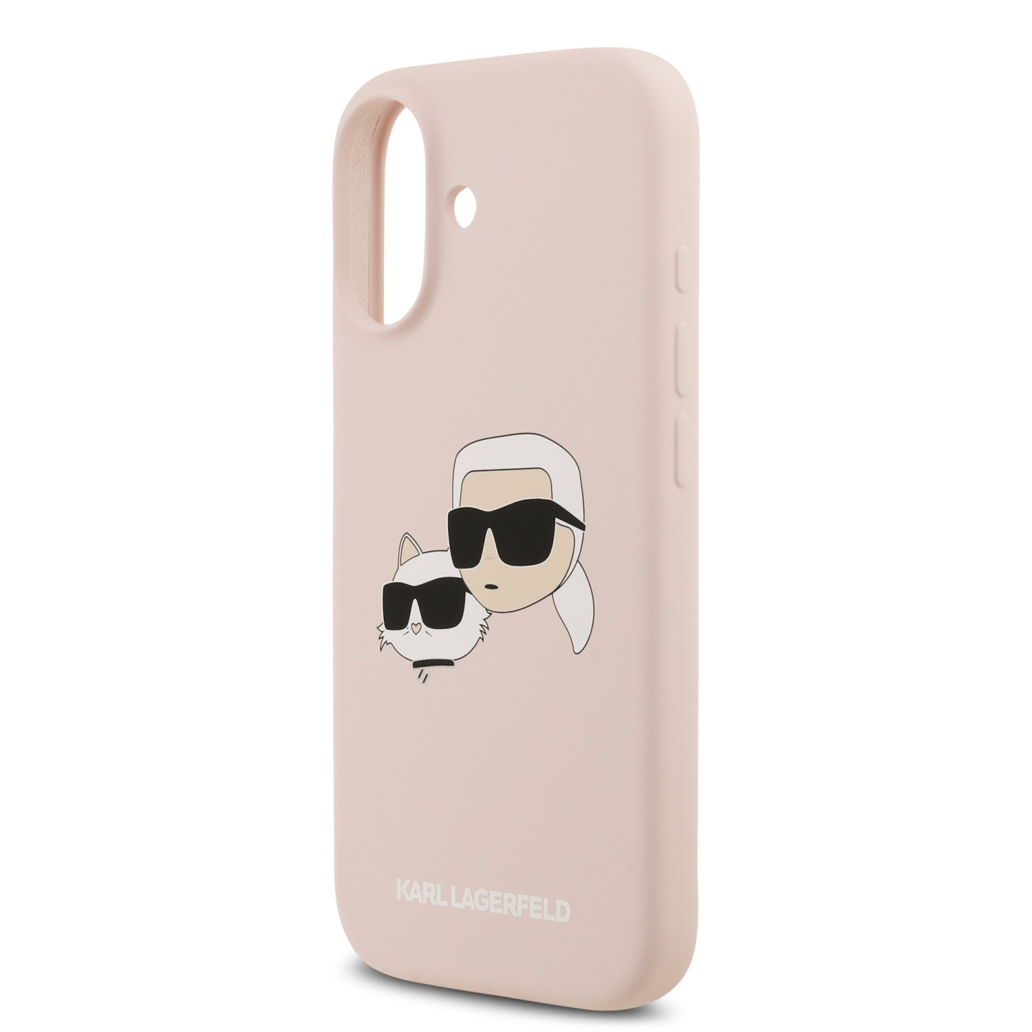 Karl Lagerfeld Liquid Silicone Double Heads MagSafe Zadní Kryt pro iPhone 17 Pink