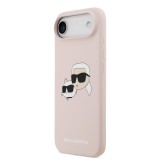 Karl Lagerfeld Liquid Silicone Double Heads MagSafe Zadní Kryt pro iPhone 17 Air Pink