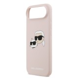 Karl Lagerfeld Liquid Silicone Double Heads MagSafe Zadní Kryt pro iPhone 17 Air Pink