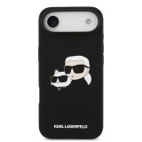 Karl Lagerfeld Liquid Silicone Double Heads MagSafe Zadní Kryt pro iPhone 17 Air Black