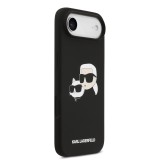 Karl Lagerfeld Liquid Silicone Double Heads MagSafe Zadní Kryt pro iPhone 17 Air Black