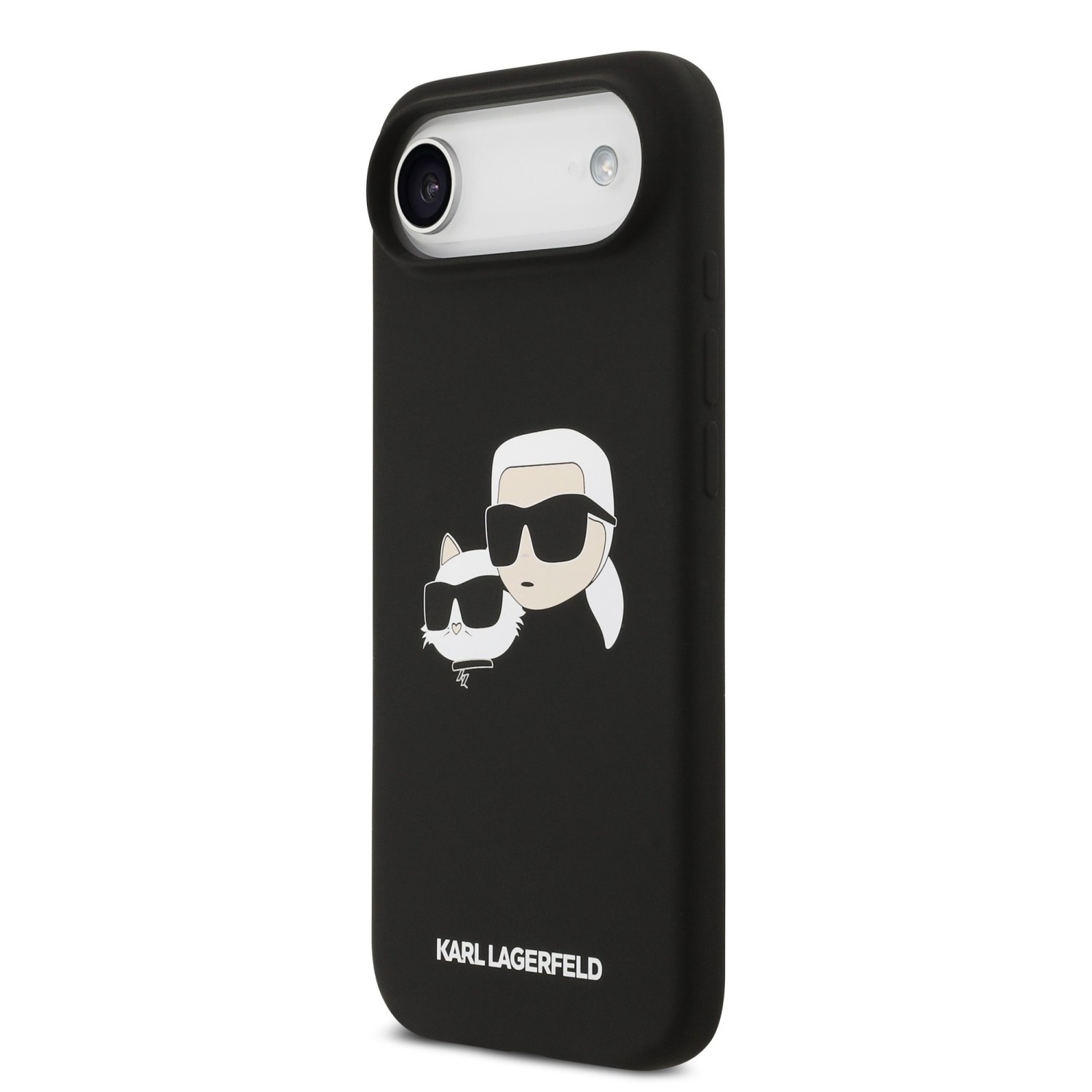 Karl Lagerfeld Liquid Silicone Double Heads MagSafe Zadní Kryt pro iPhone 17 Air Black