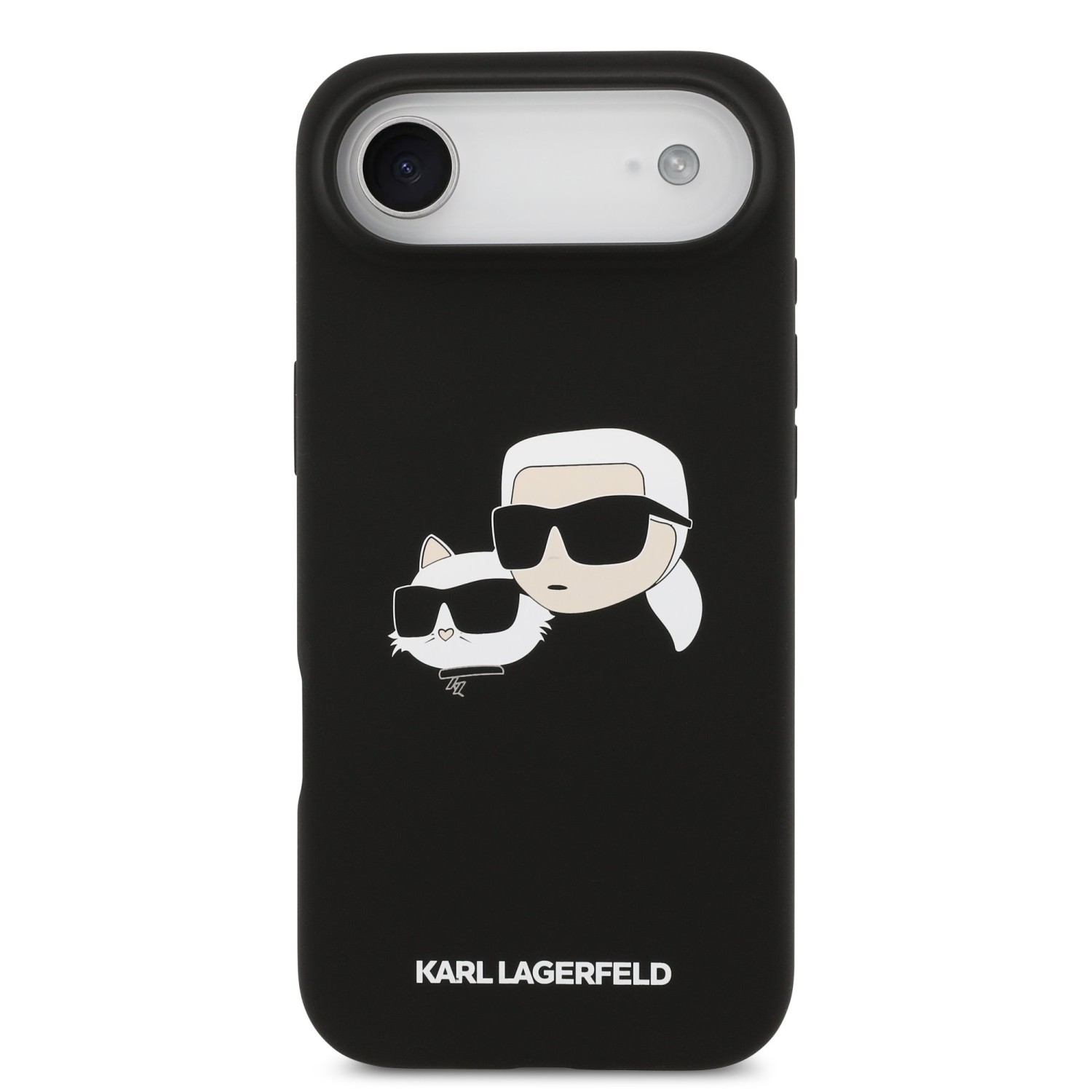 Karl Lagerfeld Liquid Silicone Double Heads MagSafe Zadní Kryt pro iPhone 17 Air Black
