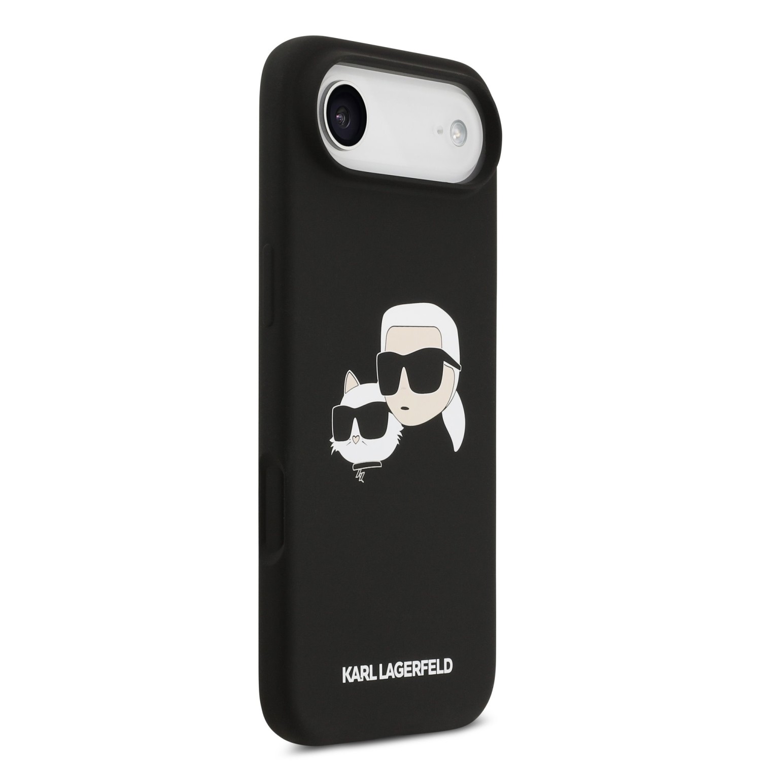 Karl Lagerfeld Liquid Silicone Double Heads MagSafe Zadní Kryt pro iPhone 17 Air Black