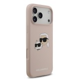 Karl Lagerfeld Liquid Silicone Double Heads MagSafe Zadní Kryt pro iPhone 17 Pro Max Pink