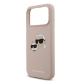 Karl Lagerfeld Liquid Silicone Double Heads MagSafe Zadní Kryt pro iPhone 17 Pro Max Pink