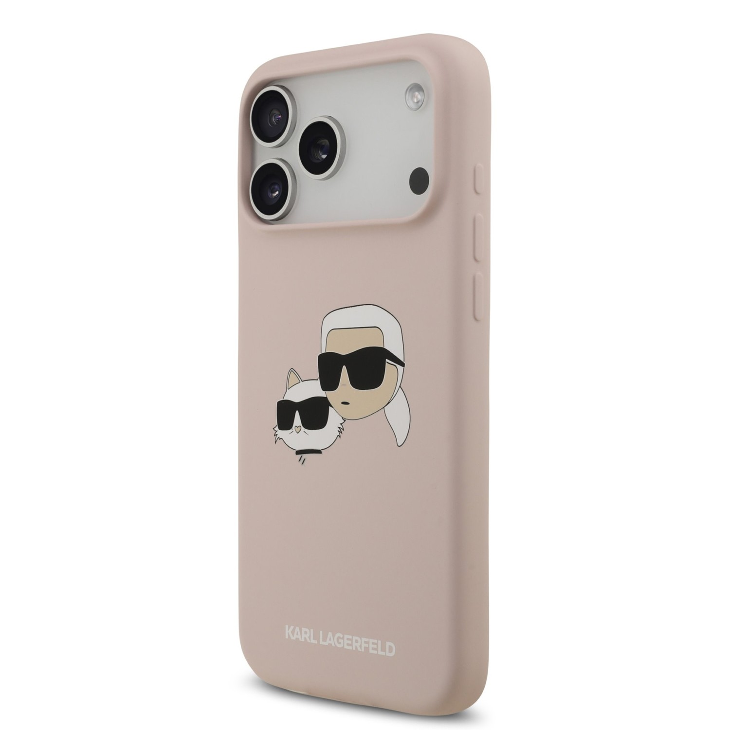 Karl Lagerfeld Liquid Silicone Double Heads MagSafe Zadní Kryt pro iPhone 17 Pro Max Pink