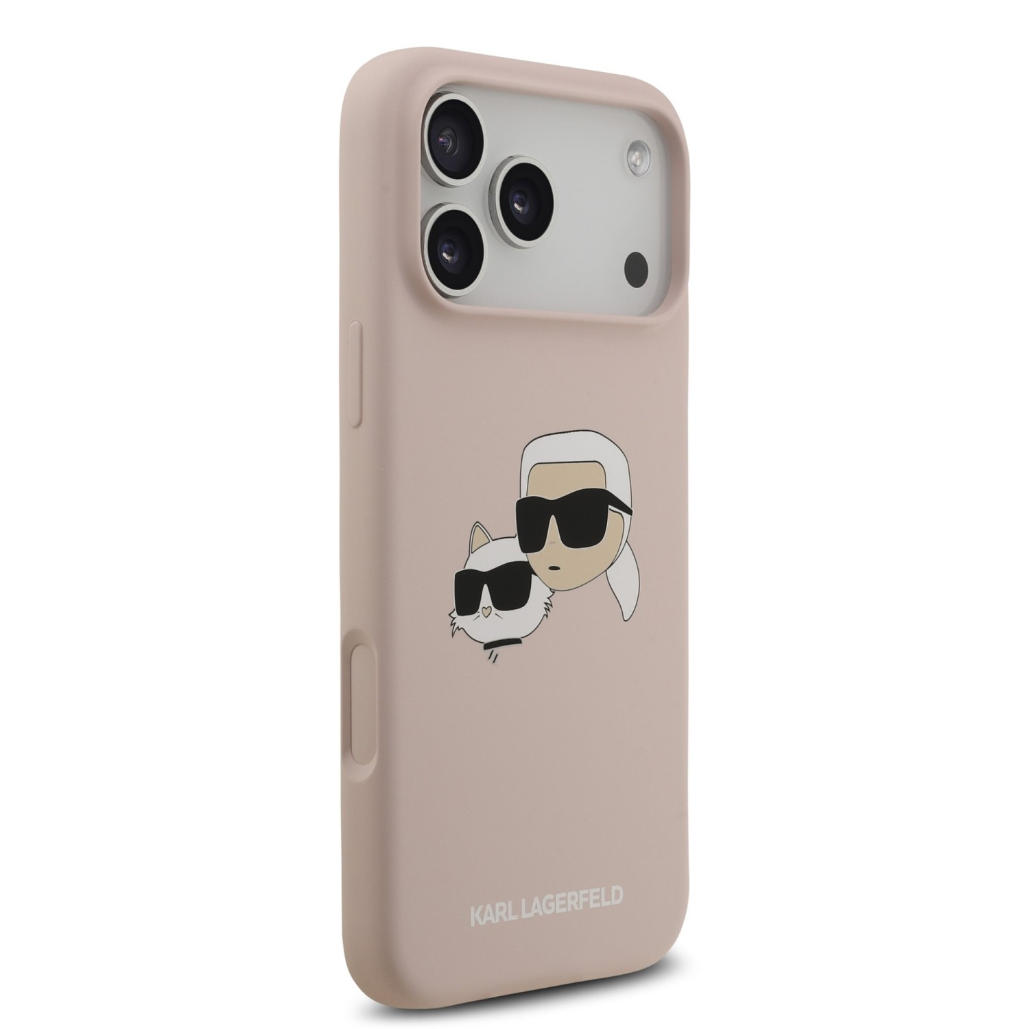 Karl Lagerfeld Liquid Silicone Double Heads MagSafe Zadní Kryt pro iPhone 17 Pro Max Pink