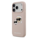 Karl Lagerfeld Liquid Silicone Double Heads MagSafe Zadní Kryt pro iPhone 17 Pro Pink