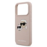 Karl Lagerfeld Liquid Silicone Double Heads MagSafe Zadní Kryt pro iPhone 17 Pro Pink