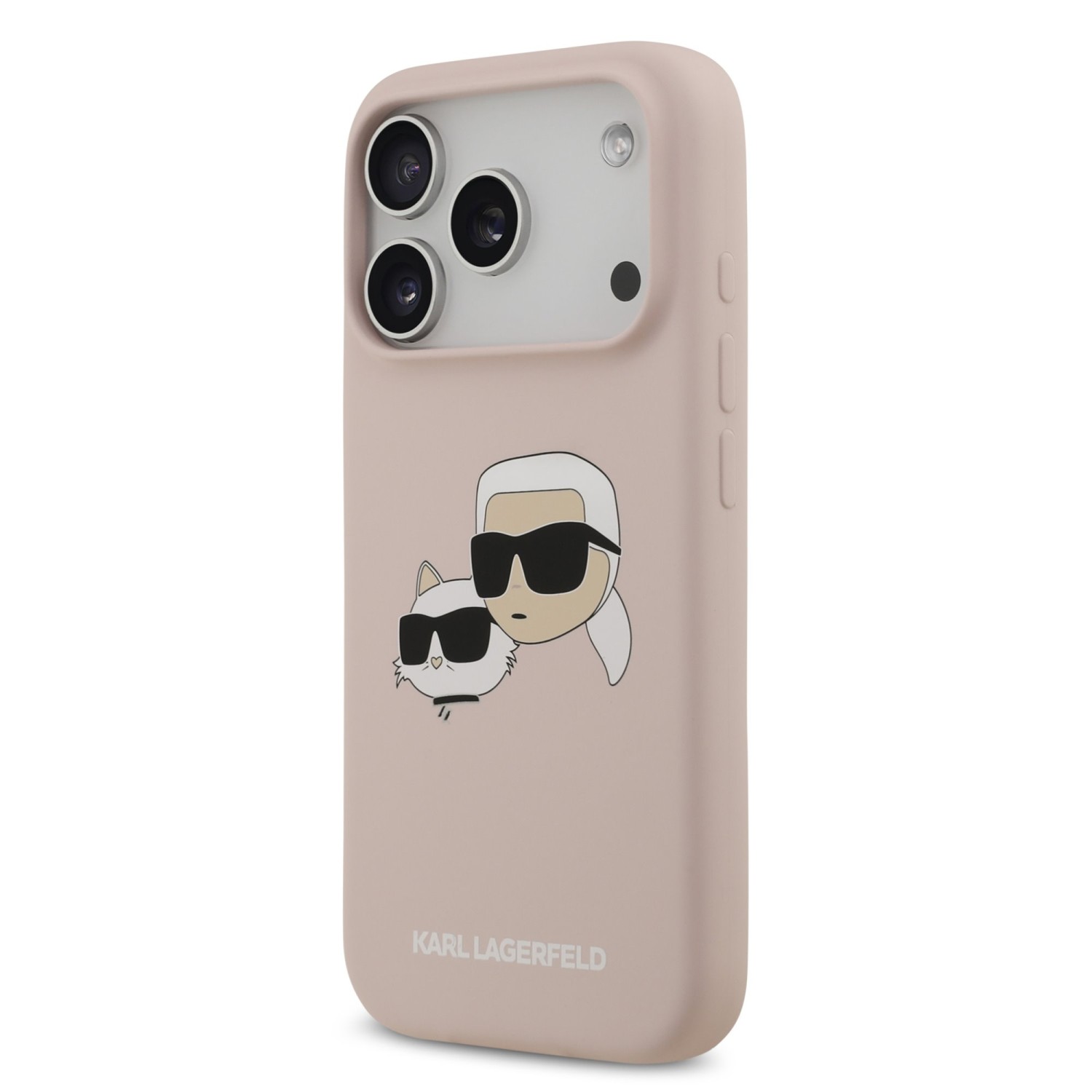 Karl Lagerfeld Liquid Silicone Double Heads MagSafe Zadní Kryt pro iPhone 17 Pro Pink