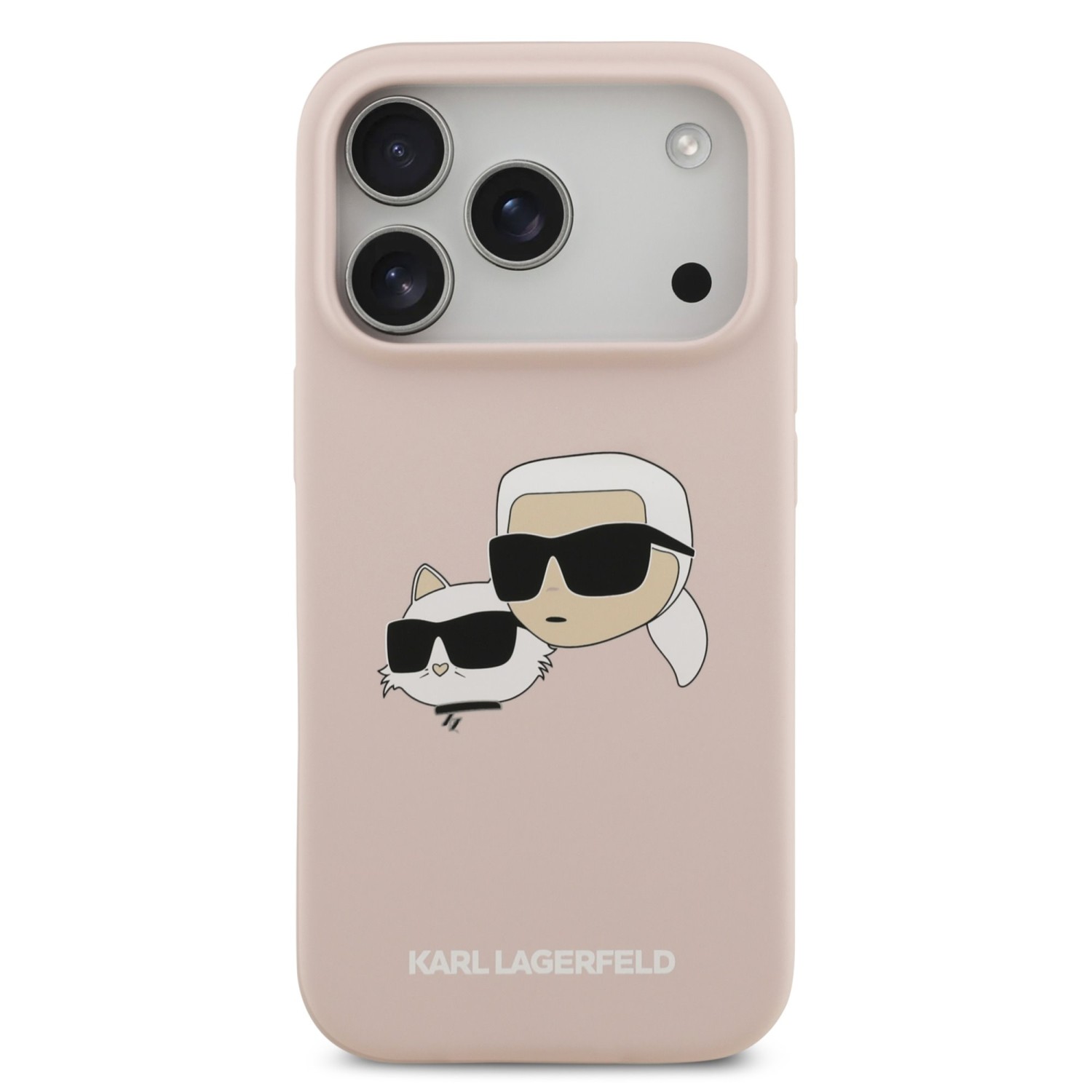 Karl Lagerfeld Liquid Silicone Double Heads MagSafe Zadní Kryt pro iPhone 17 Pro Pink