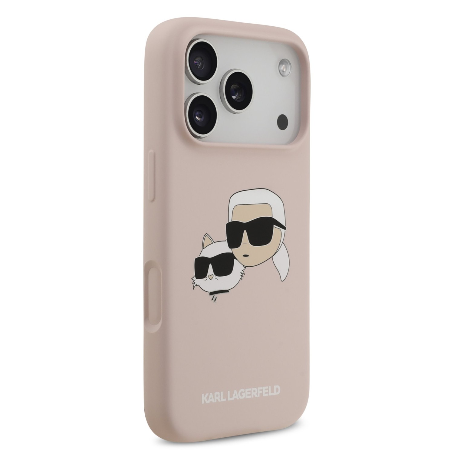 Karl Lagerfeld Liquid Silicone Double Heads MagSafe Zadní Kryt pro iPhone 17 Pro Pink