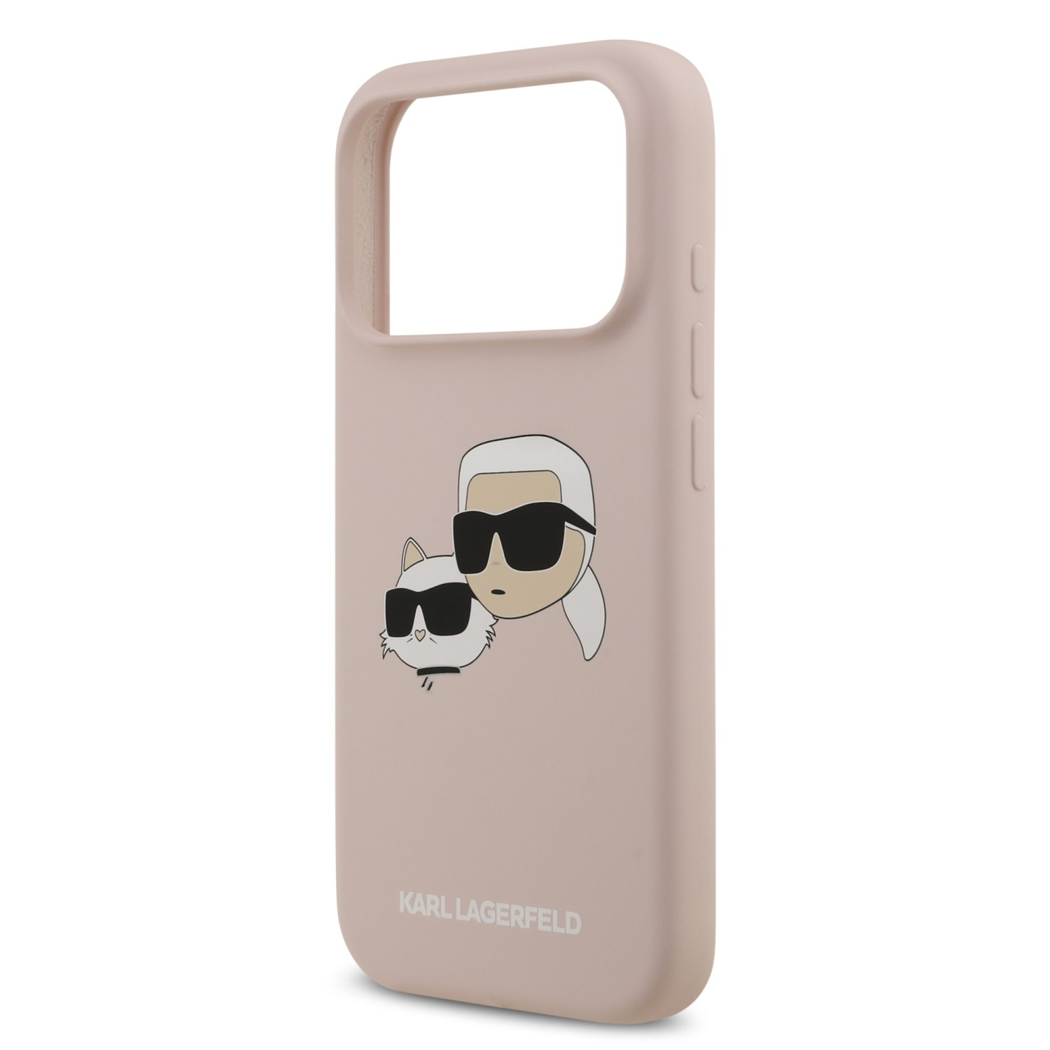 Karl Lagerfeld Liquid Silicone Double Heads MagSafe Zadní Kryt pro iPhone 17 Pro Pink