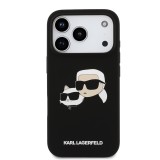 Karl Lagerfeld Liquid Silicone Double Heads MagSafe Zadní Kryt pro iPhone 17 Pro Black