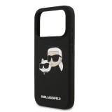 Karl Lagerfeld Liquid Silicone Double Heads MagSafe Zadní Kryt pro iPhone 17 Pro Black