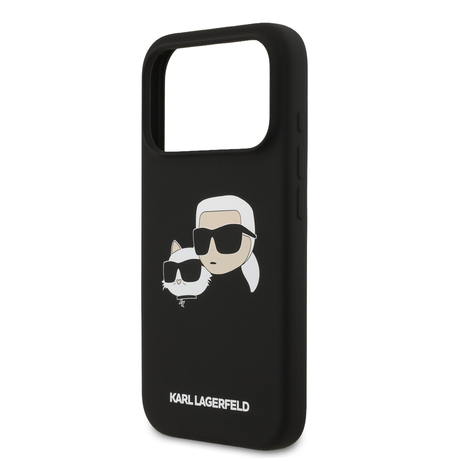Karl Lagerfeld Liquid Silicone Double Heads MagSafe Zadní Kryt pro iPhone 17 Pro Black