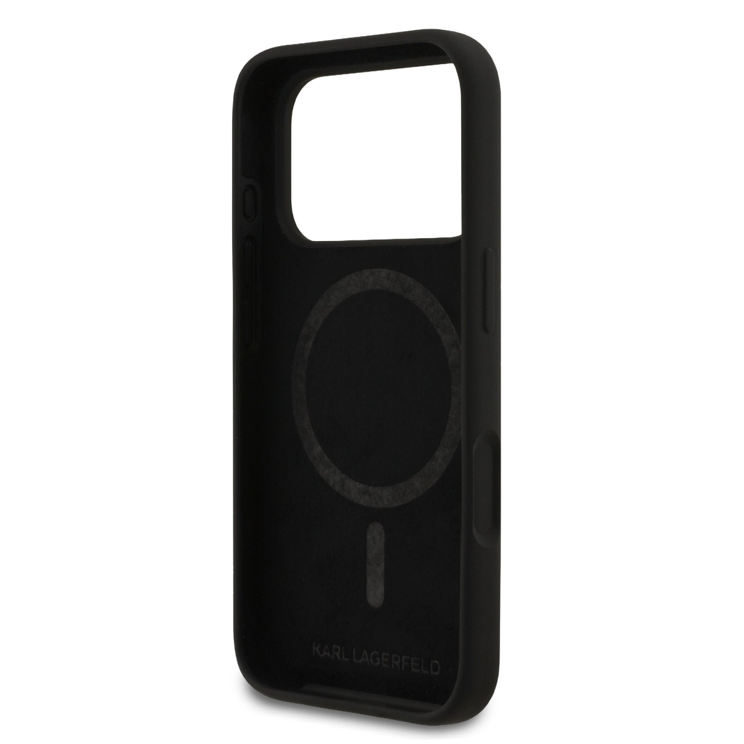 Karl Lagerfeld Liquid Silicone Double Heads MagSafe Zadní Kryt pro iPhone 17 Pro Black