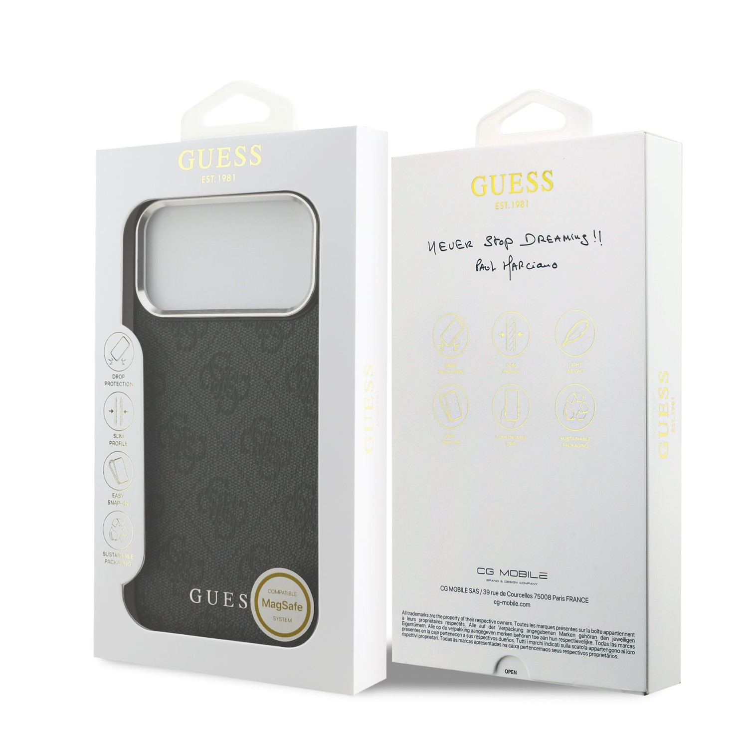 Guess 4G MagSafe Zadní Kryt pro iPhone 17 Pro Max Black