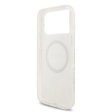 Guess IML Flowers Allover Strap MagSafe Zadní Kryt pro iPhone 17 Pro Max White