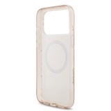 Guess IML Flowers Allover Strap MagSafe Zadní Kryt pro iPhone 17 Pro Max Pink