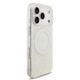 Guess IML Flowers Allover Strap MagSafe Zadní Kryt pro iPhone 17 Pro White