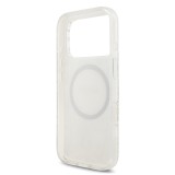 Guess IML Flowers Allover Strap MagSafe Zadní Kryt pro iPhone 17 Pro White