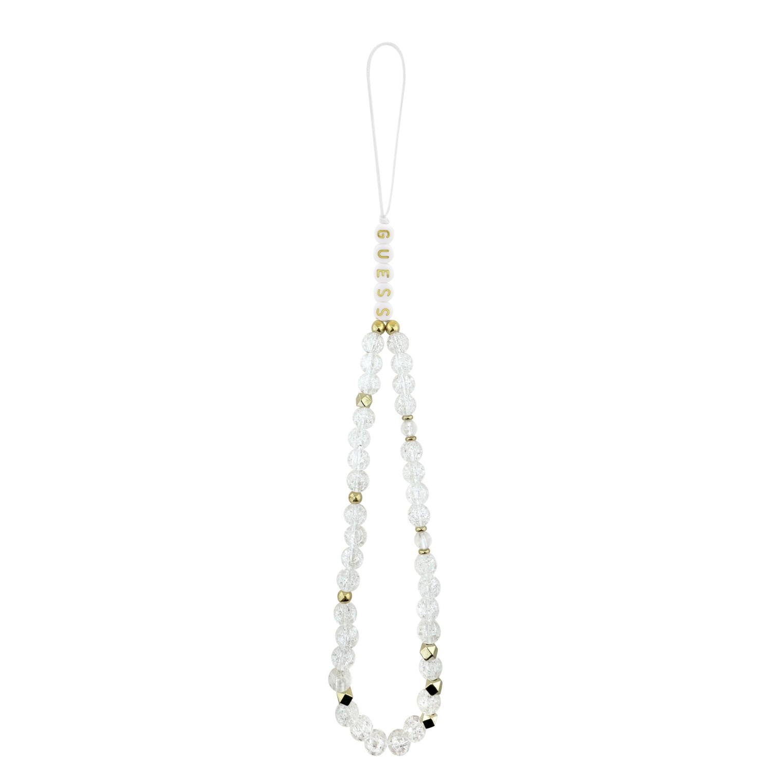 Guess IML Flowers Allover Strap MagSafe Zadní Kryt pro iPhone 17 Pro White