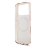 Guess IML Flowers Allover Strap MagSafe Zadní Kryt pro iPhone 17 Pro Pink