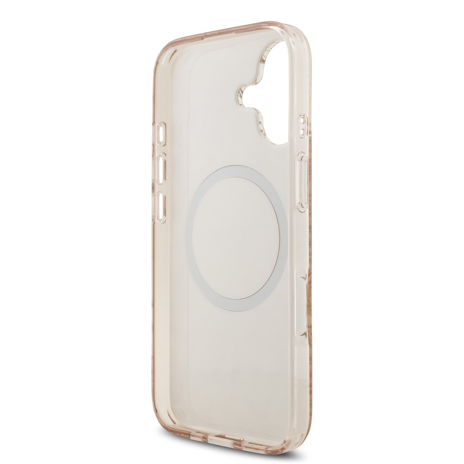 Guess IML Flowers Allover Strap MagSafe Zadní Kryt pro iPhone 17 Pink