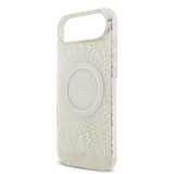 Guess IML Flowers Allover Strap MagSafe Zadní Kryt pro iPhone 17 Air White