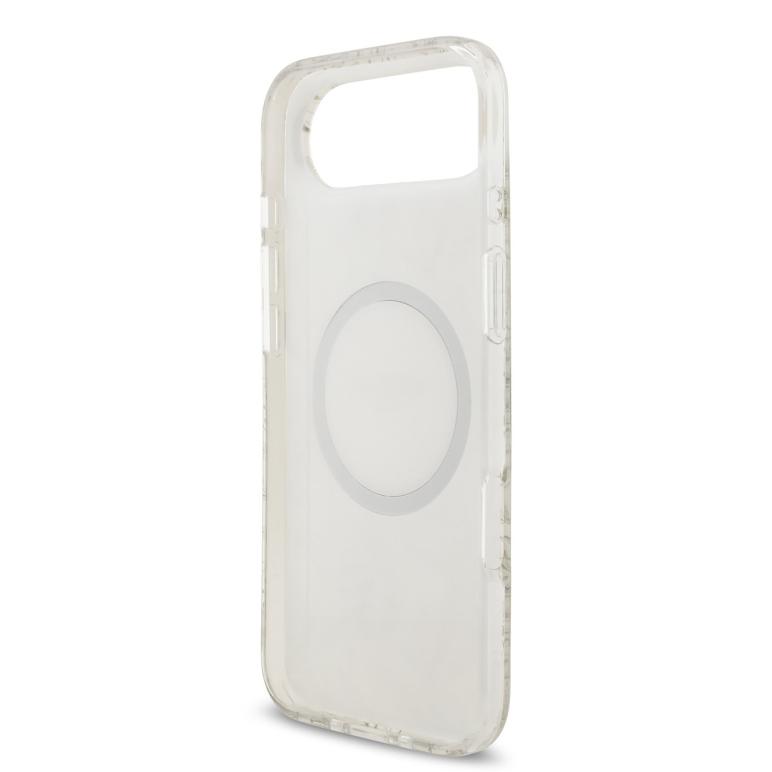 Guess IML Flowers Allover Strap MagSafe Zadní Kryt pro iPhone 17 Air White