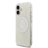 Guess IML Flowers Allover Strap MagSafe Zadní Kryt pro iPhone 17 White