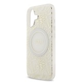 Guess IML Flowers Allover Strap MagSafe Zadní Kryt pro iPhone 17 White