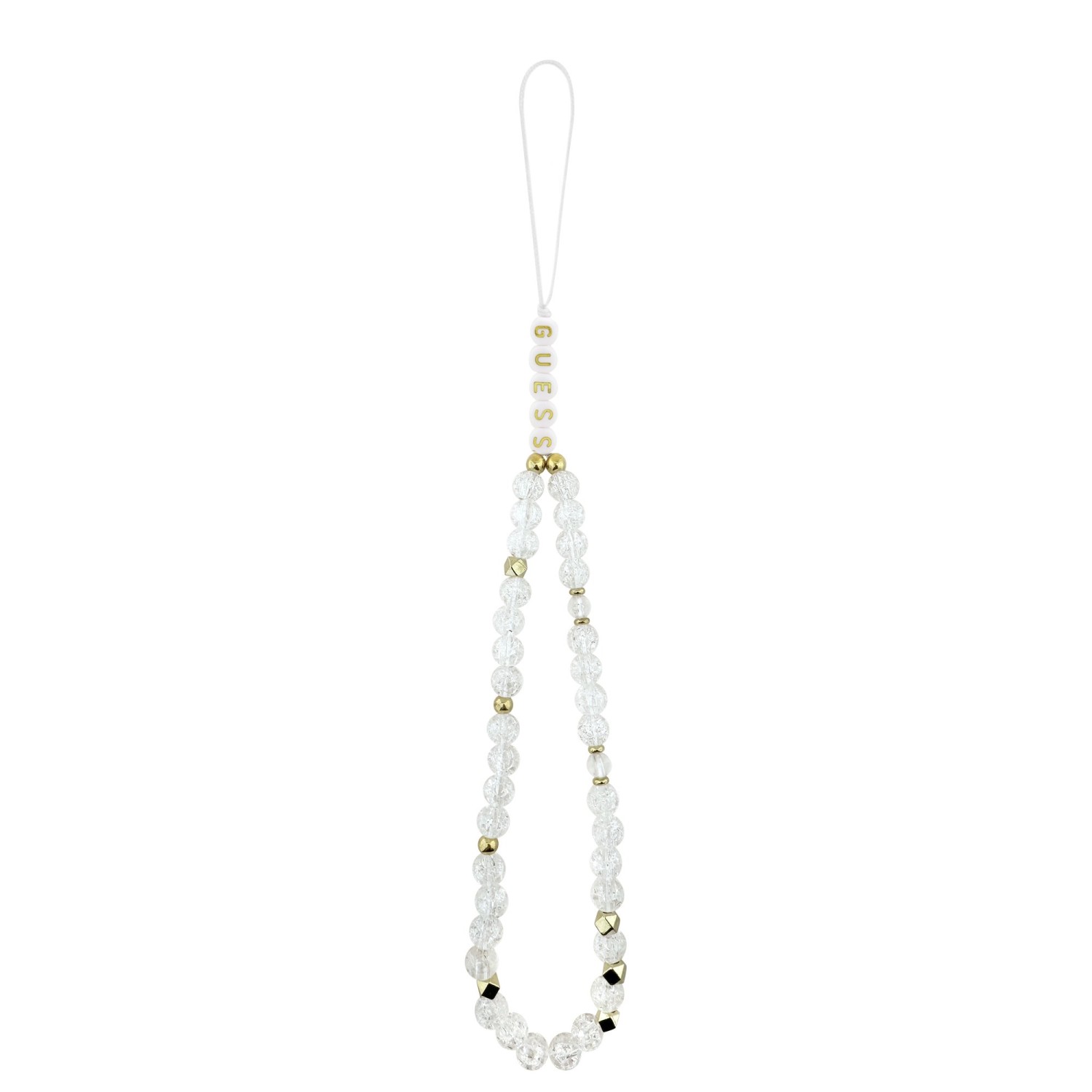 Guess IML Flowers Allover Strap MagSafe Zadní Kryt pro iPhone 17 White