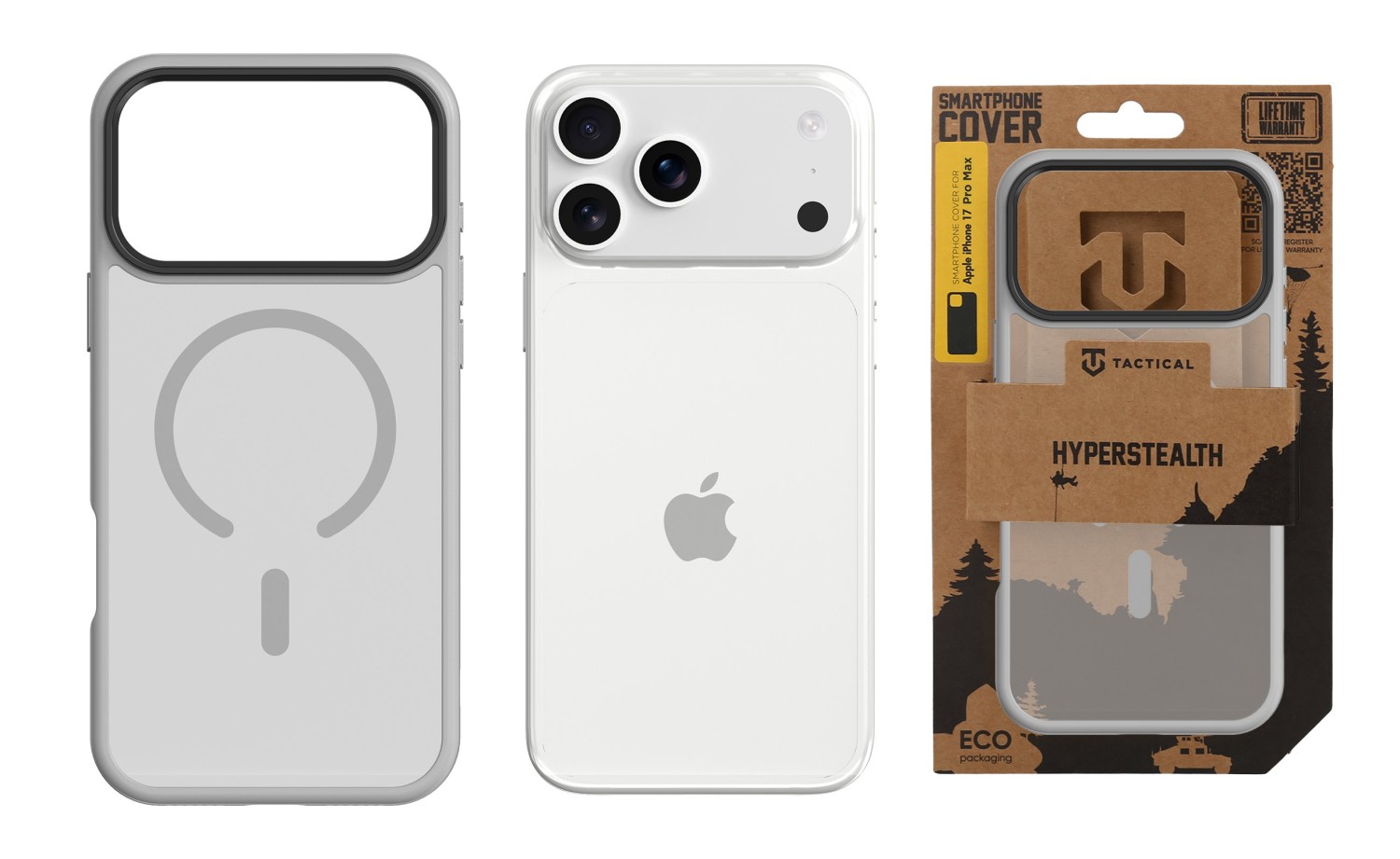 Tactical MagForce Hyperstealth Kryt pro iPhone 17 Pro Max Light Grey