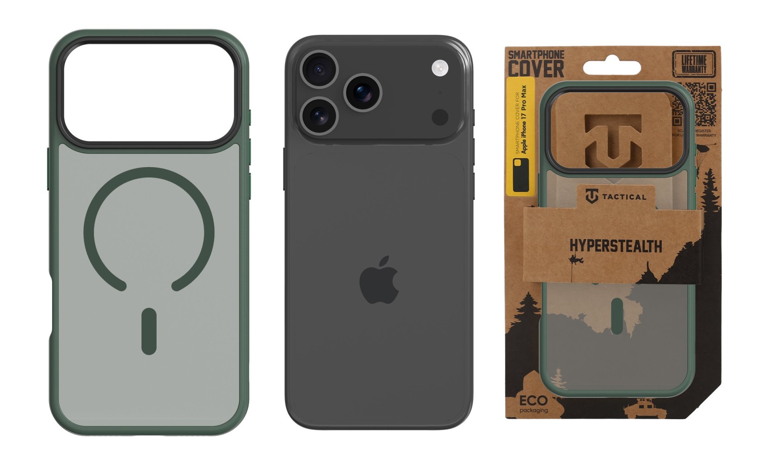 Tactical MagForce Hyperstealth Kryt pro iPhone 17 Pro Max Forest Green